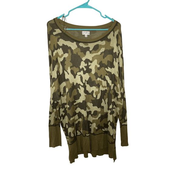 Wonderly Rayon Camouflage Large Women's Crewneck Sweater - Picture 1 of 5
